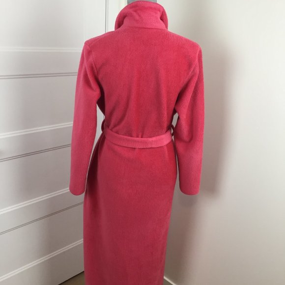 Vintage Bath Robe House Coat Full Length sz M - Coral - Picture 6 of 15